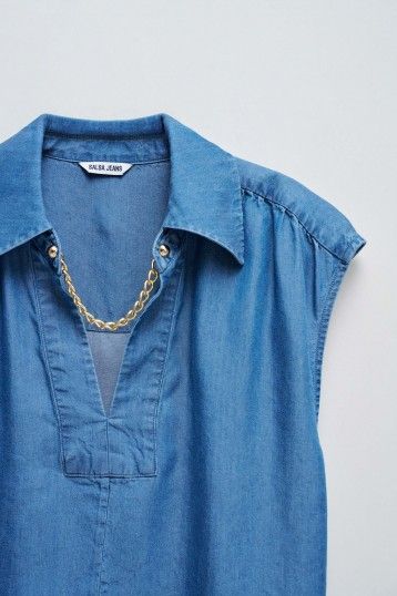 Salsa Light Denim Blouse
