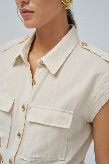Salsa Light Denim Jumpsuit Beige
