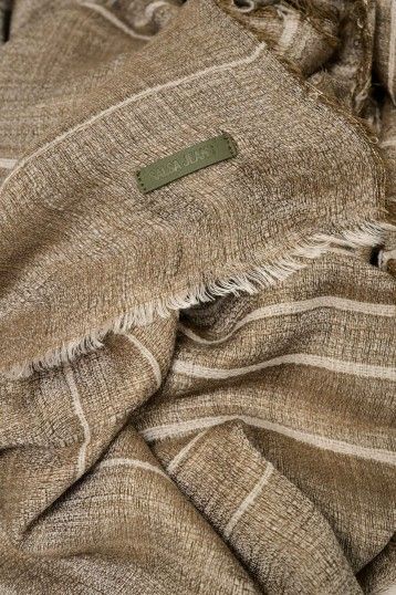 Salsa Mens Striped Scarf Green