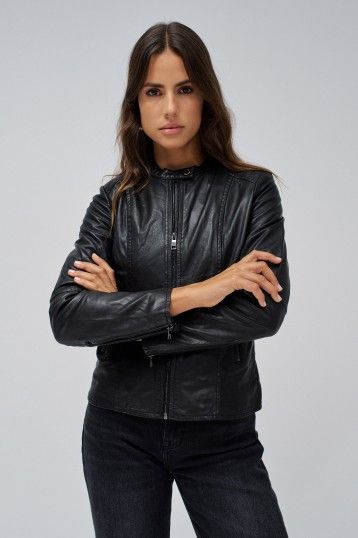 Salsa Ladies Leather Jacket BLACK
