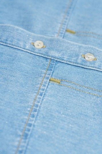 Salsa Lightweight Denim Shirt With Glitters