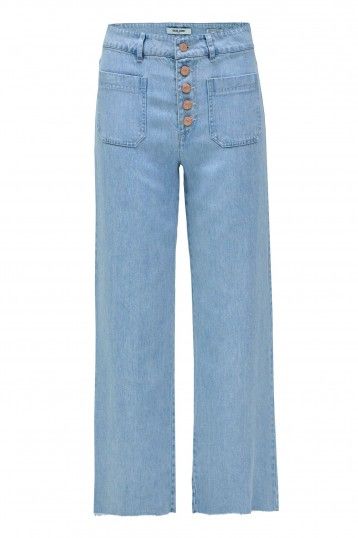 SALSA TROUSERS TRUE CROPPED STRAIGHT LIGHTDENIM