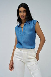 Salsa Light Denim Blouse
