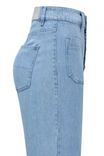 SALSA TROUSERS TRUE CROPPED STRAIGHT LIGHTDENIM