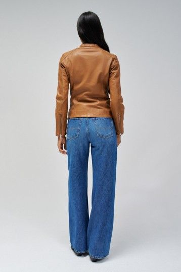 Salsa Ladies Leather Jacket Brown