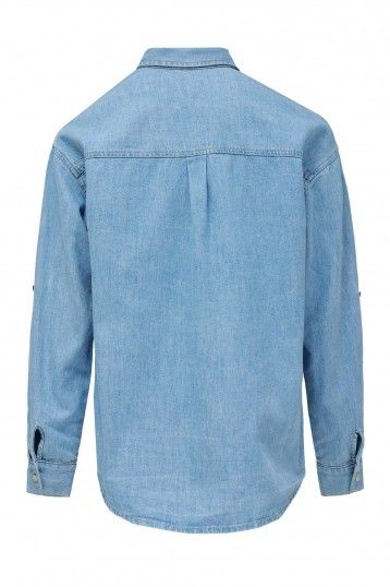 Salsa Lightweight Denim Shirt With Glitters