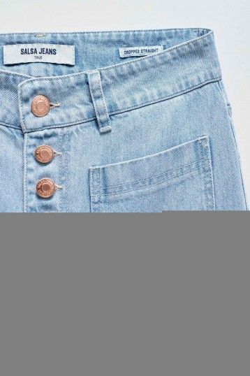 SALSA TROUSERS TRUE CROPPED STRAIGHT LIGHTDENIM