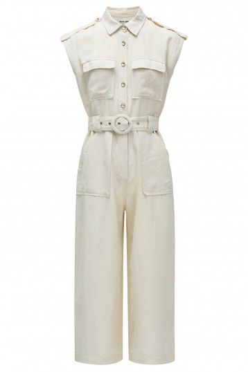 Salsa Light Denim Jumpsuit Beige