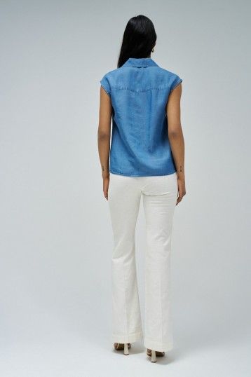 Salsa Light Denim Blouse