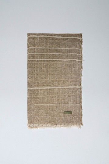 Salsa Mens Striped Scarf Green