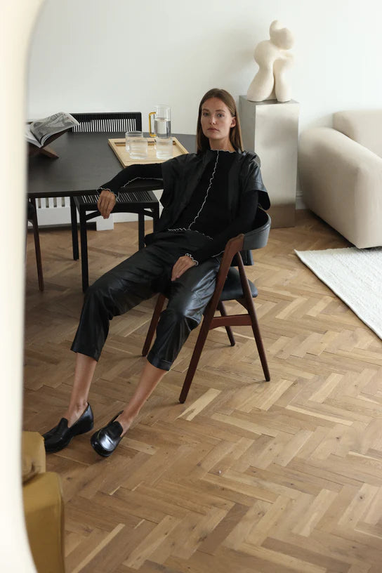 Jane Lushka Daphne eco leather pants Black