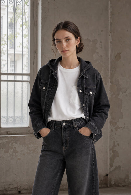 Jane Lushka Jessie Faded Hood Jacket Faded Black