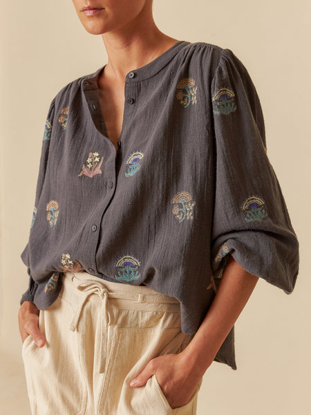 INDI & COLD MULTI-COLOR EMBROIDERED SHIRT