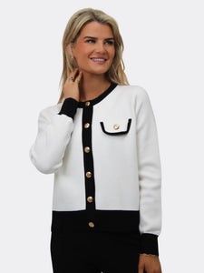 K&P Coco Cardigan -White