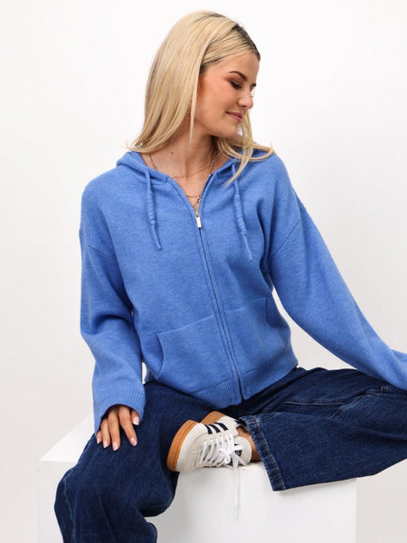 Kate & Pippa Hope Hoody Cardigan Blue