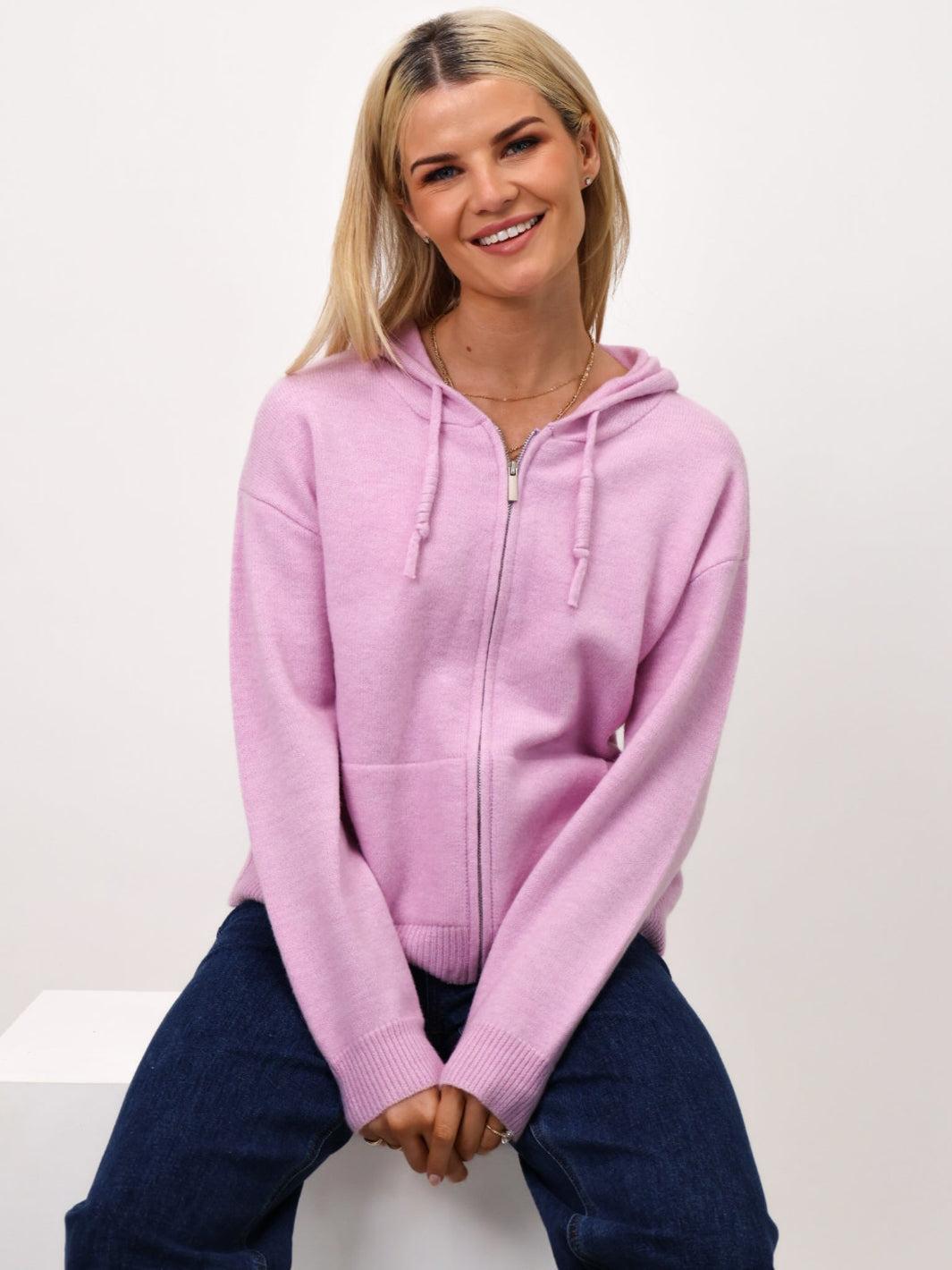 Kate & Pippa Hope Hoody Cardigan Pink