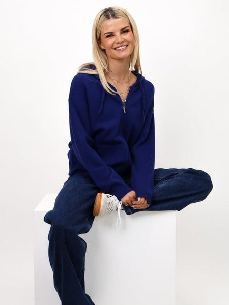 Kate & Pippa Hope Hoody Cardigan Navy