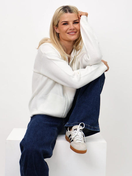 Kate & Pippa Hope Hoody Cardigan White
