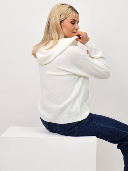 Kate & Pippa Hope Hoody Cardigan White