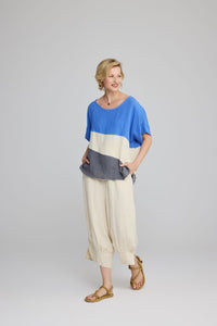 Luukaa Linen Trouser with Slit Cream