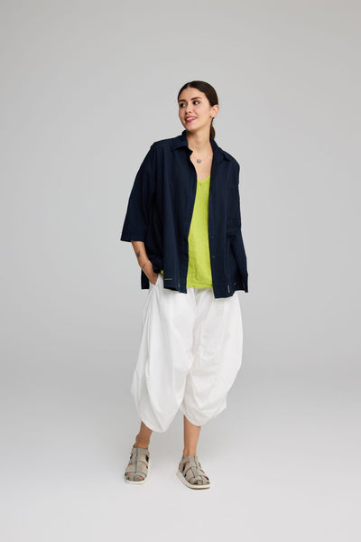 Luukaa Cotton Oversized Shirt Navy