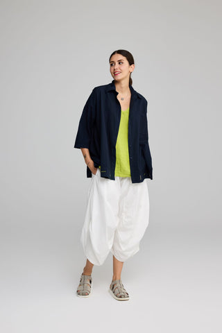 Luukaa Cotton Oversized Shirt Navy