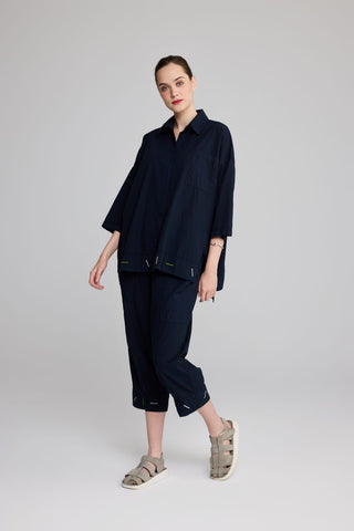 Luukaa Cotton Trouser Navy