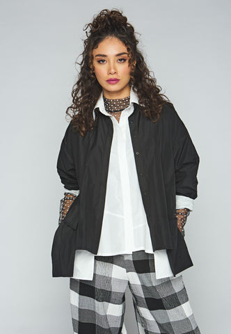 LUUKAA Front 2 pocket Shirt-Black