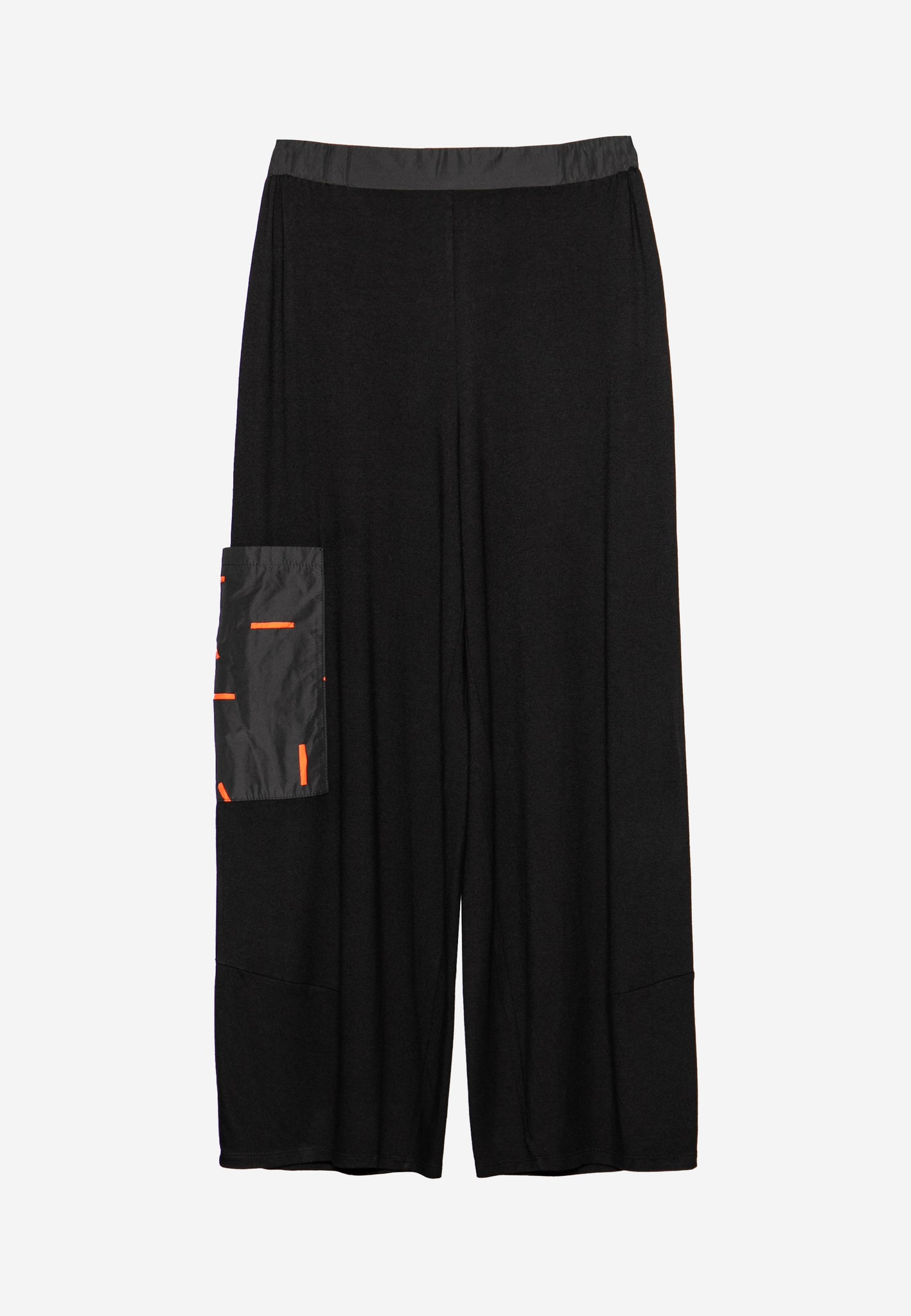 Luukaa Trousers With Pocket- Black/Orange Pocket