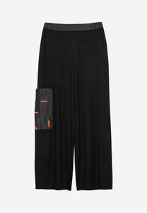 Luukaa Trousers With Pocket- Black/Orange Pocket