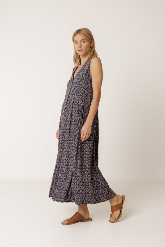 Indi & Cold  Floral Dress Navy