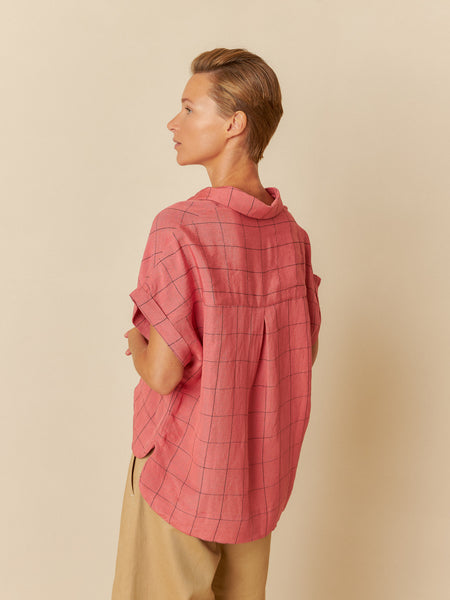 INDI & COLD WINDOWPANE CHECK SHIRT