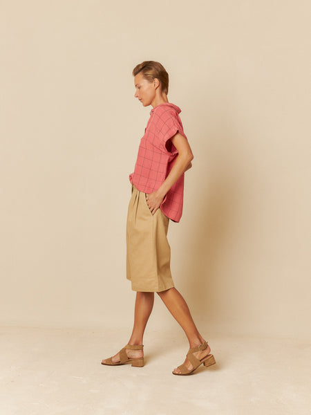 INDI & COLD WINDOWPANE CHECK SHIRT