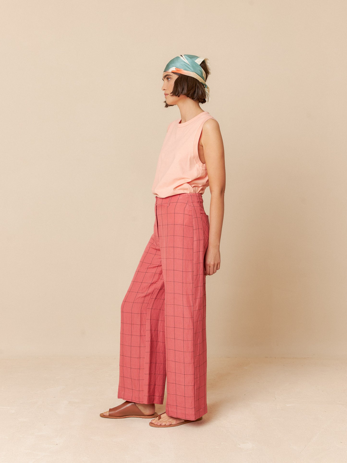 INDI & COLD WINDOWPANE CHECK PANTS