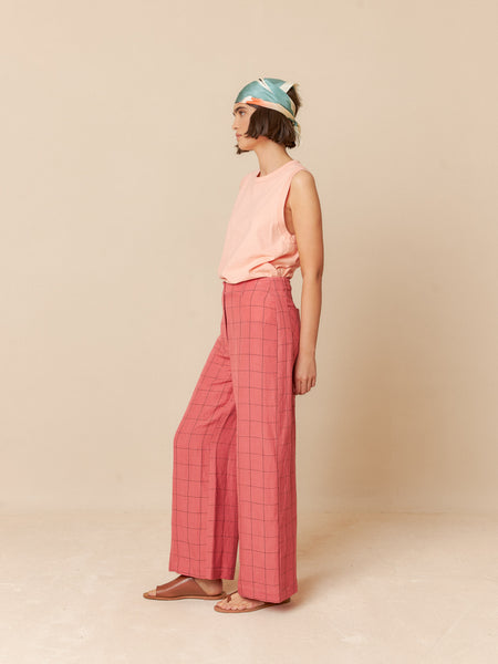 INDI & COLD WINDOWPANE CHECK PANTS
