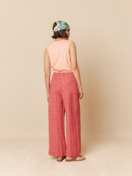INDI & COLD WINDOWPANE CHECK PANTS