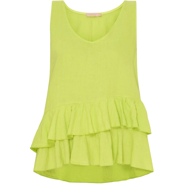 Marta Du Chateau Ruffle Hem Top-Acid