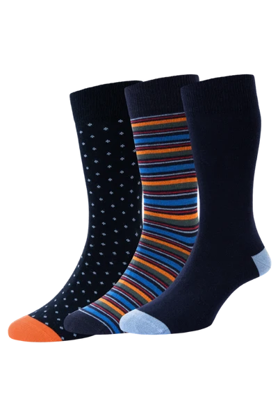 HJ331/3 Dark Grey Mix 3-Pair Pack