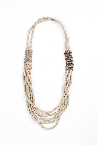Naya String Necklace With Shell Trim