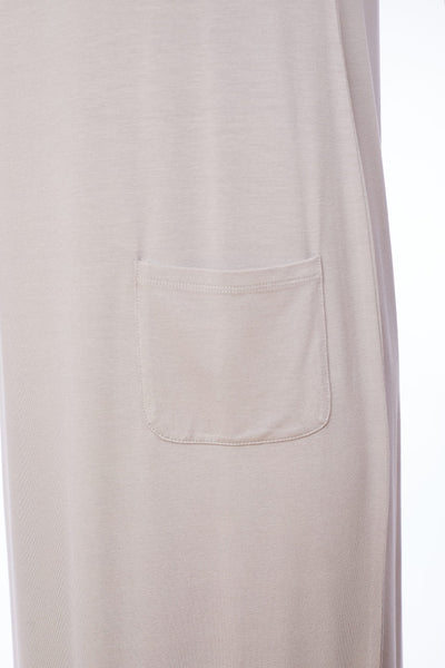 Naya Jersey Dress With Pocket/Slit-Mink