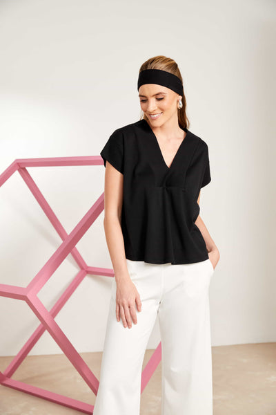 Naya Square Shape V-Neck Top