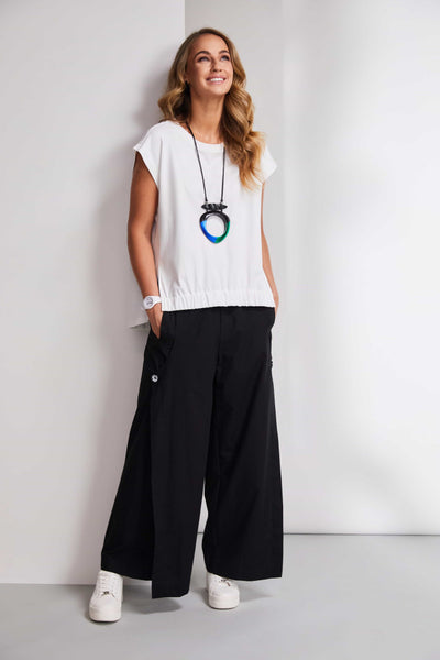 Naya Wide leg trousers with Button Detail