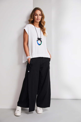 Naya Wide leg trousers with Button Detail