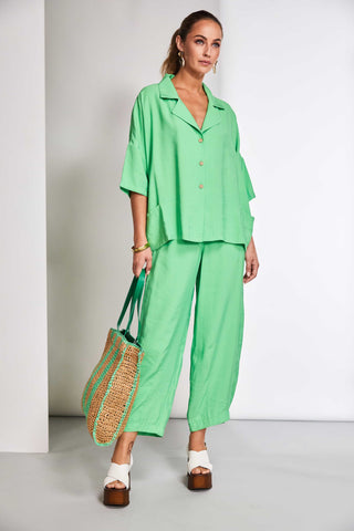Naya Wide Leg Trouser With Side Pocket Glas