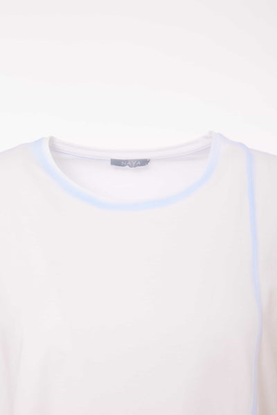 Naya Angle Hem Top- Artic Blue