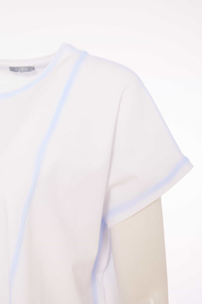 Naya Angle Hem Top- Artic Blue