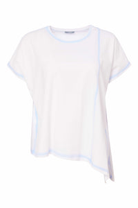 Naya Angle Hem Top- Artic Blue