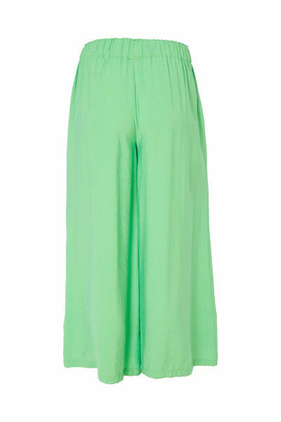 Naya Wide leg Crop Trouser With Elastic Waist Glas