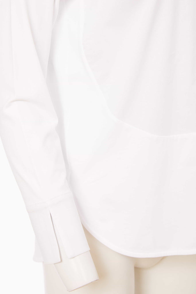 Naya Cotton Shirt With Contrast Jersey Panels