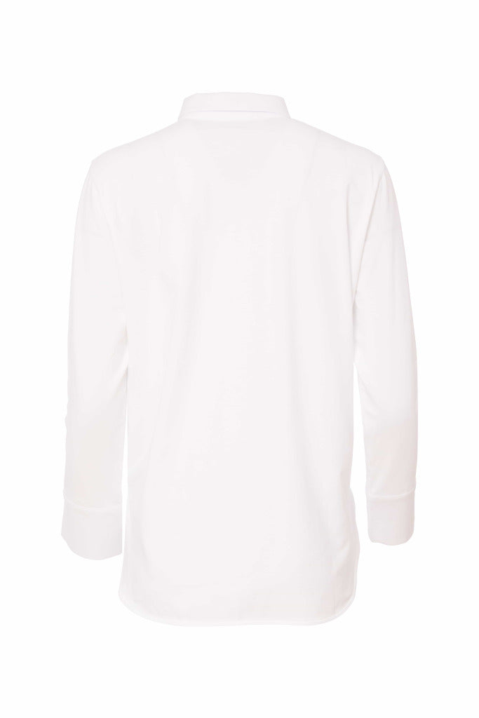 Naya Cotton Shirt With Contrast Jersey Panels